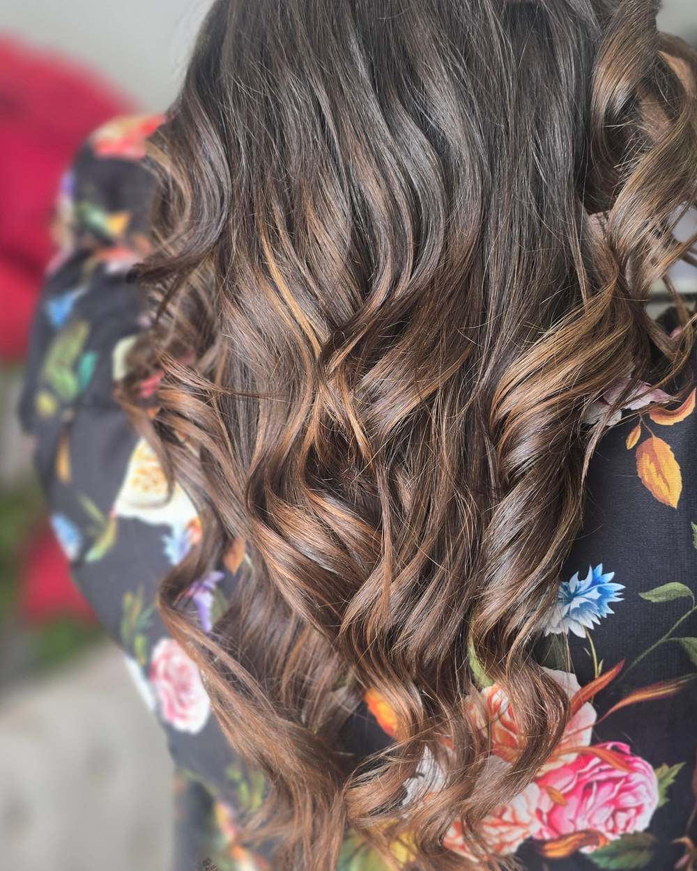 Balayage caramel ondulé